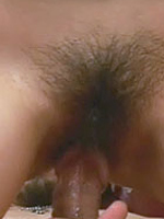 Japanese teen receives internal cumshot in tight hairy pussy